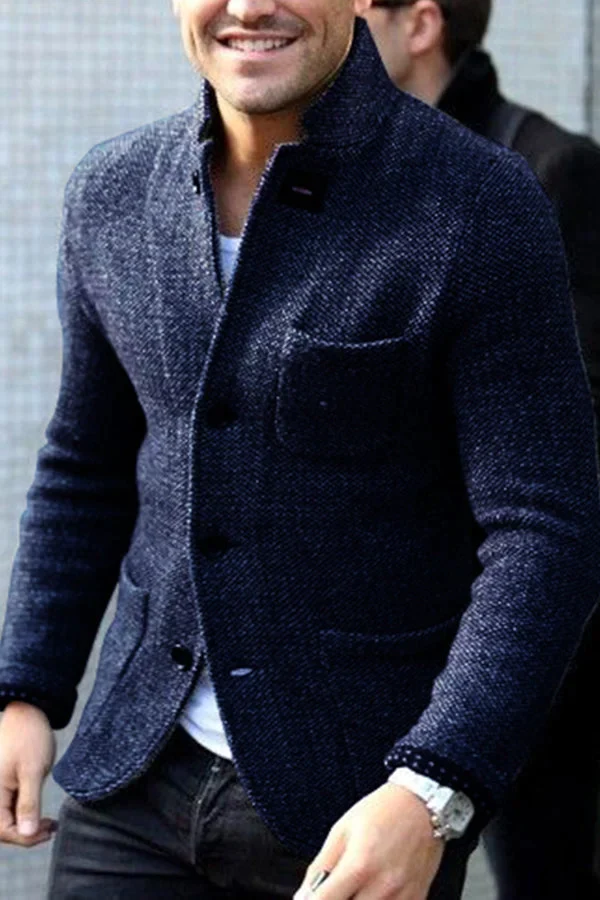 Rome Cardigan Homme – Elegant Soft Wool Vest in Retro Chic Style