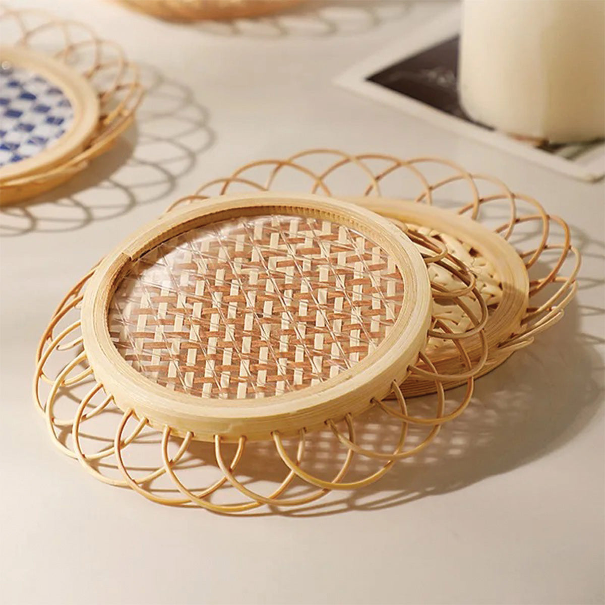 Purorm | Sous-verres en bambou – élégance naturelle – protection optimale