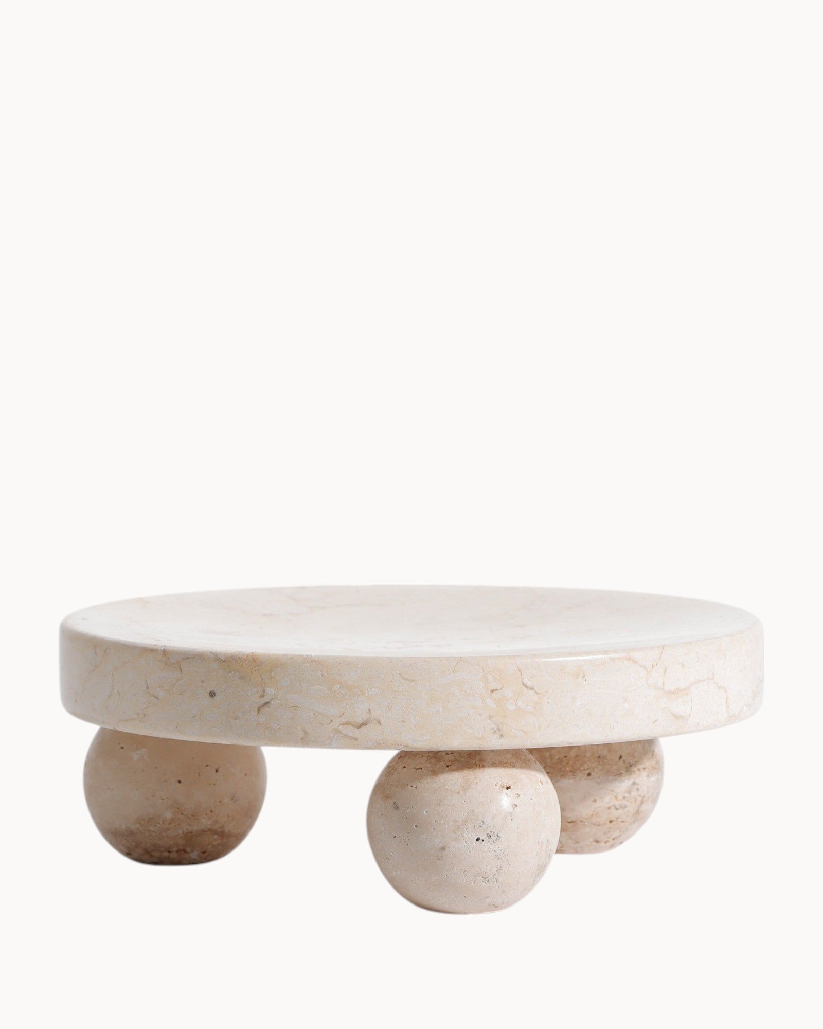 Maiter | Plateau en marbre beige – 23x9 cm – Élégance décorative