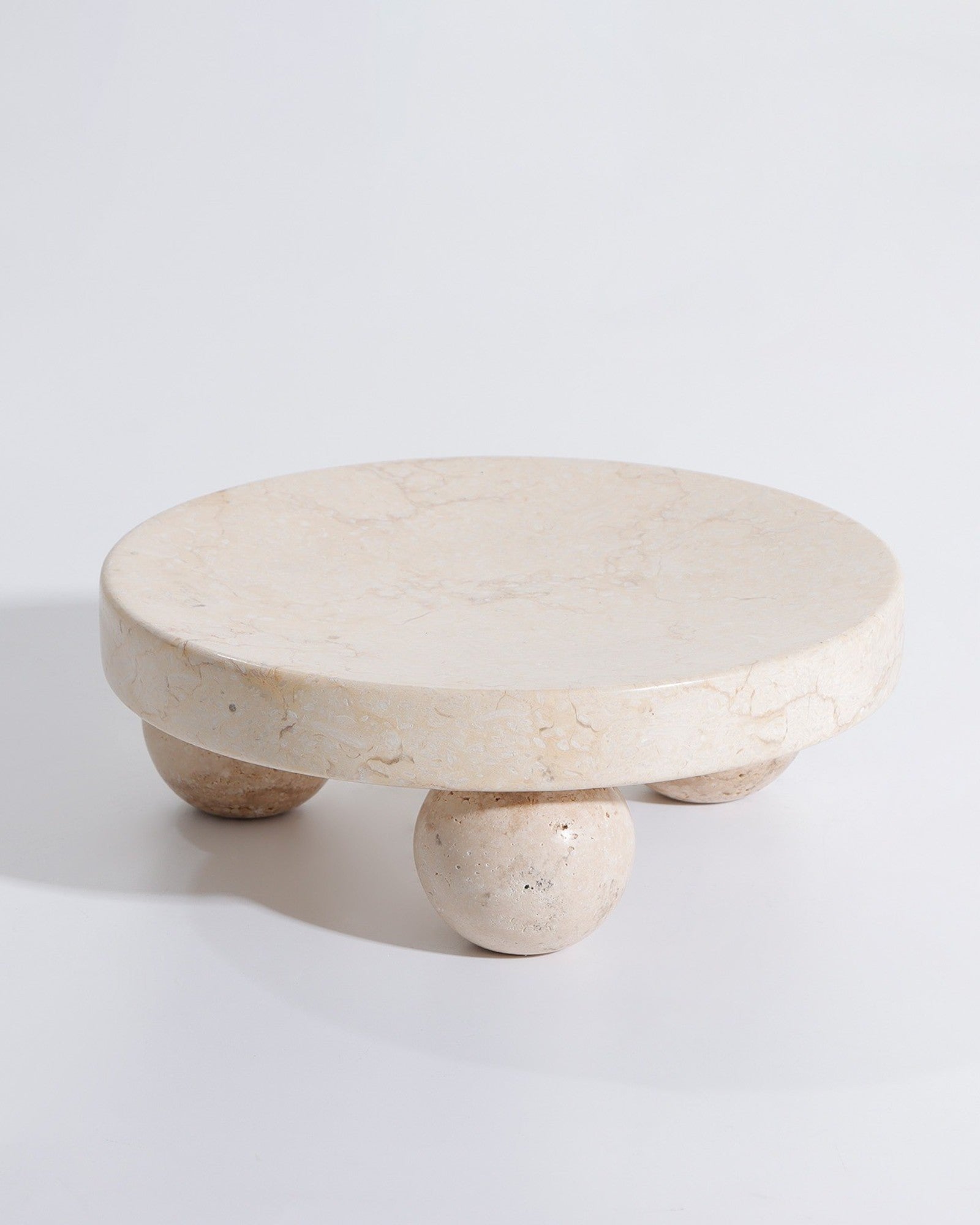 Maiter | Plateau en marbre beige – 23x9 cm – Élégance décorative