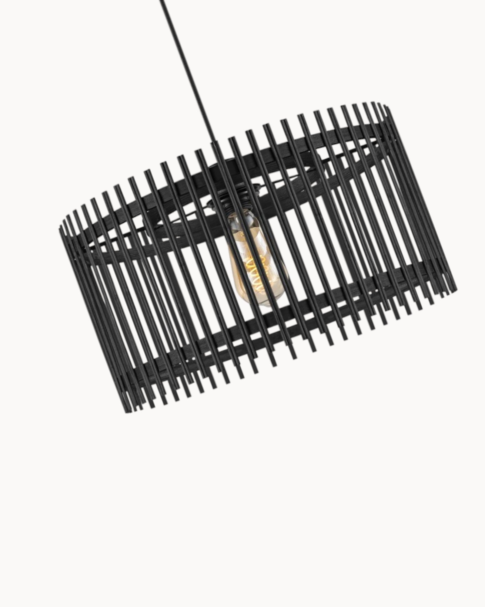Norisk | Suspension en bambou - Élégance intemporelle - Ø40 x 126 cm---Lumière Nordique | Lampe suspendue en bambou - Design scandinave - Éclairez avec style