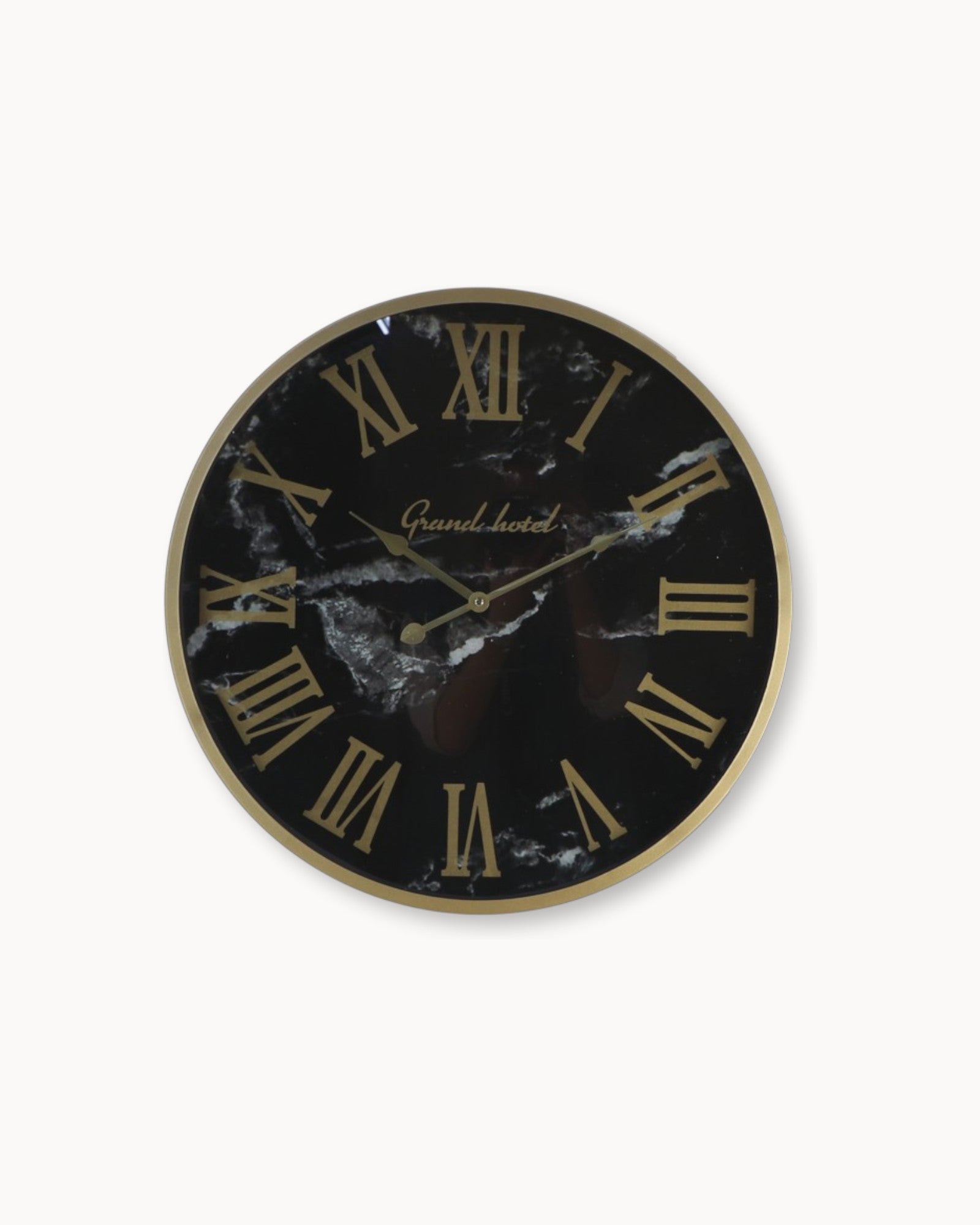 Vinhem | Horloge murale – Design élégant – Ø50 cm – Métal & Marbre