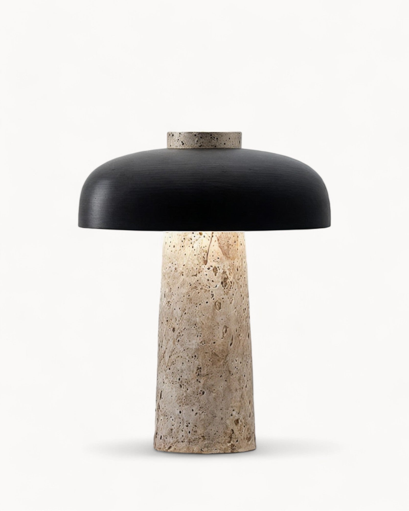 Hemjus | Lampe de table en travertin – LED dimmable – design moderne