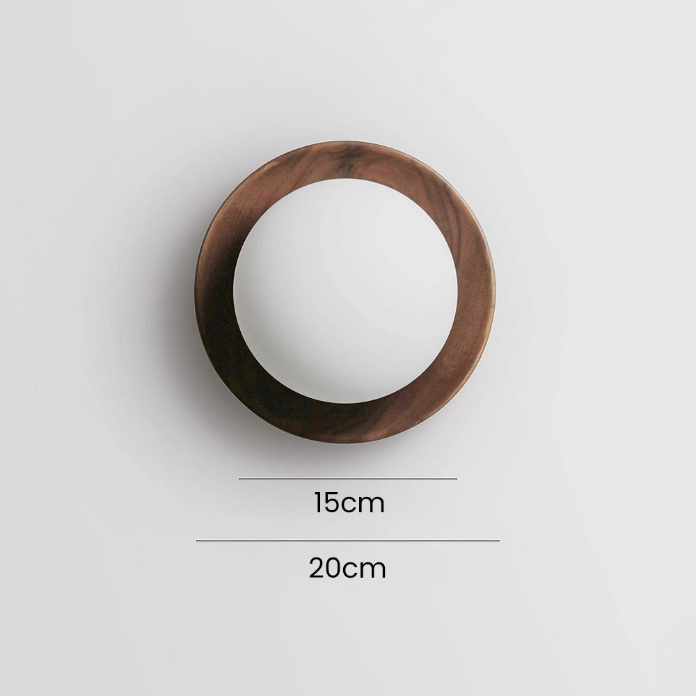 Frieau | Applique murale moderne en bois et verre – Éclairage élégant