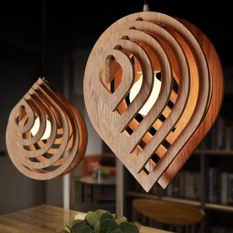 Douce Varme | Suspension en bois naturel – éclairage moderne