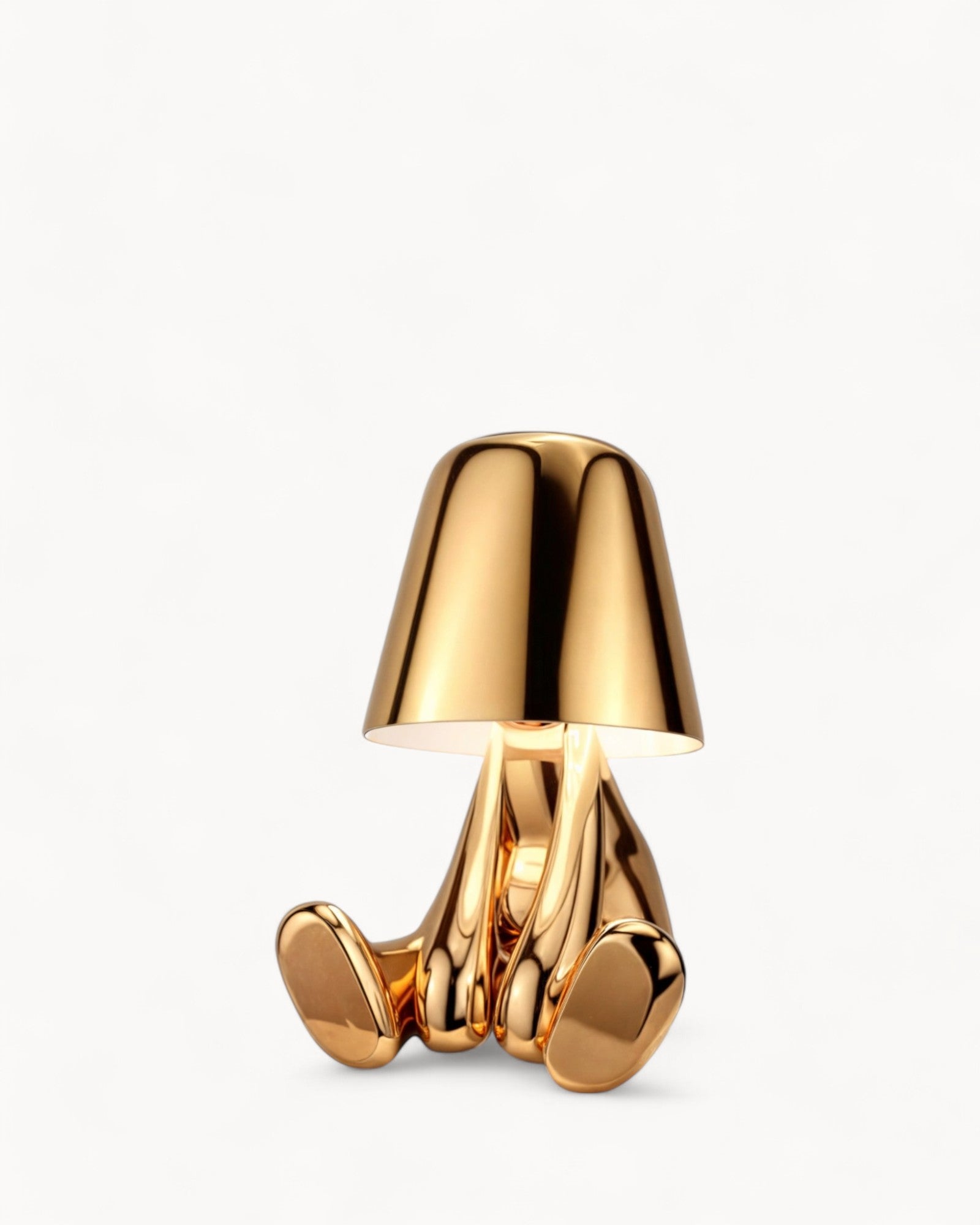 Tidpur | Lampe de table USB rechargeable – dorée – dimmable