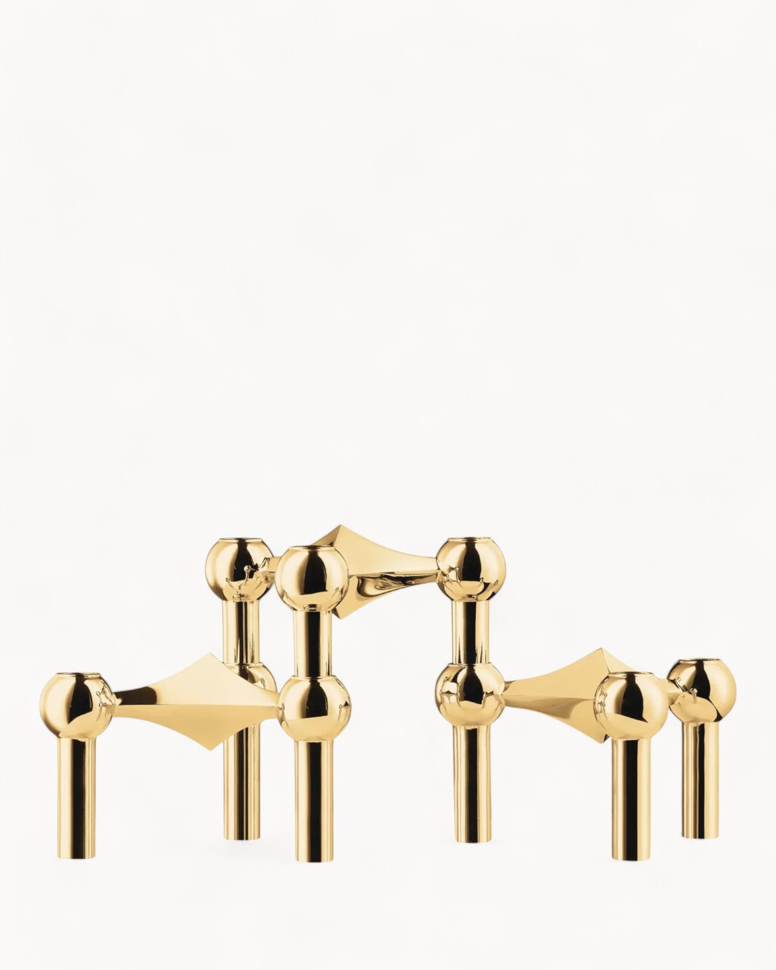 Maieau | Bougeoirs sculpturaux – métal raffiné – 3 pièces