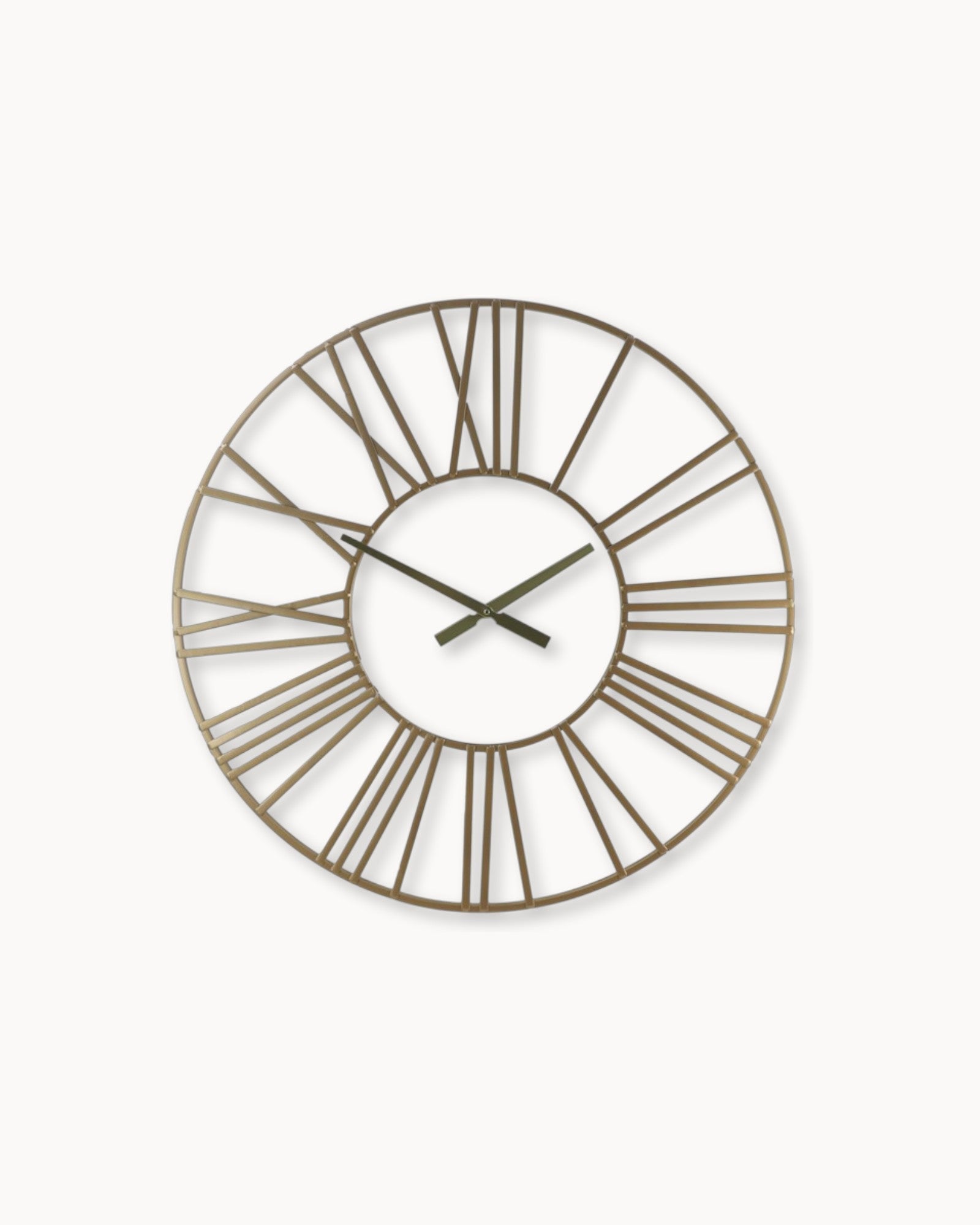 Douce Vinter | Horloge Murale Dorée – Élégance Romaine – Ø80 cm