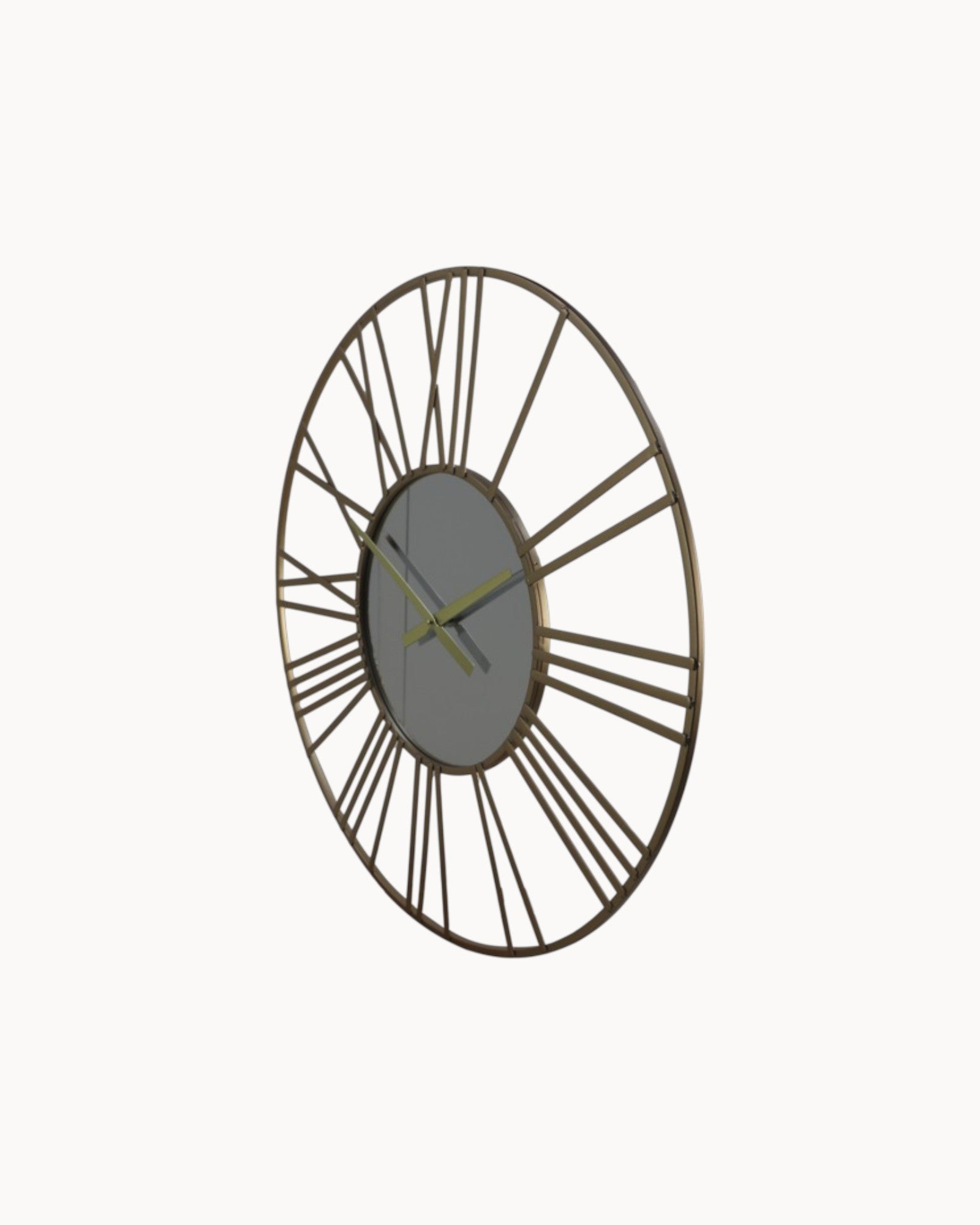Douce Vinter | Horloge Murale Dorée – Élégance Romaine – Ø80 cm