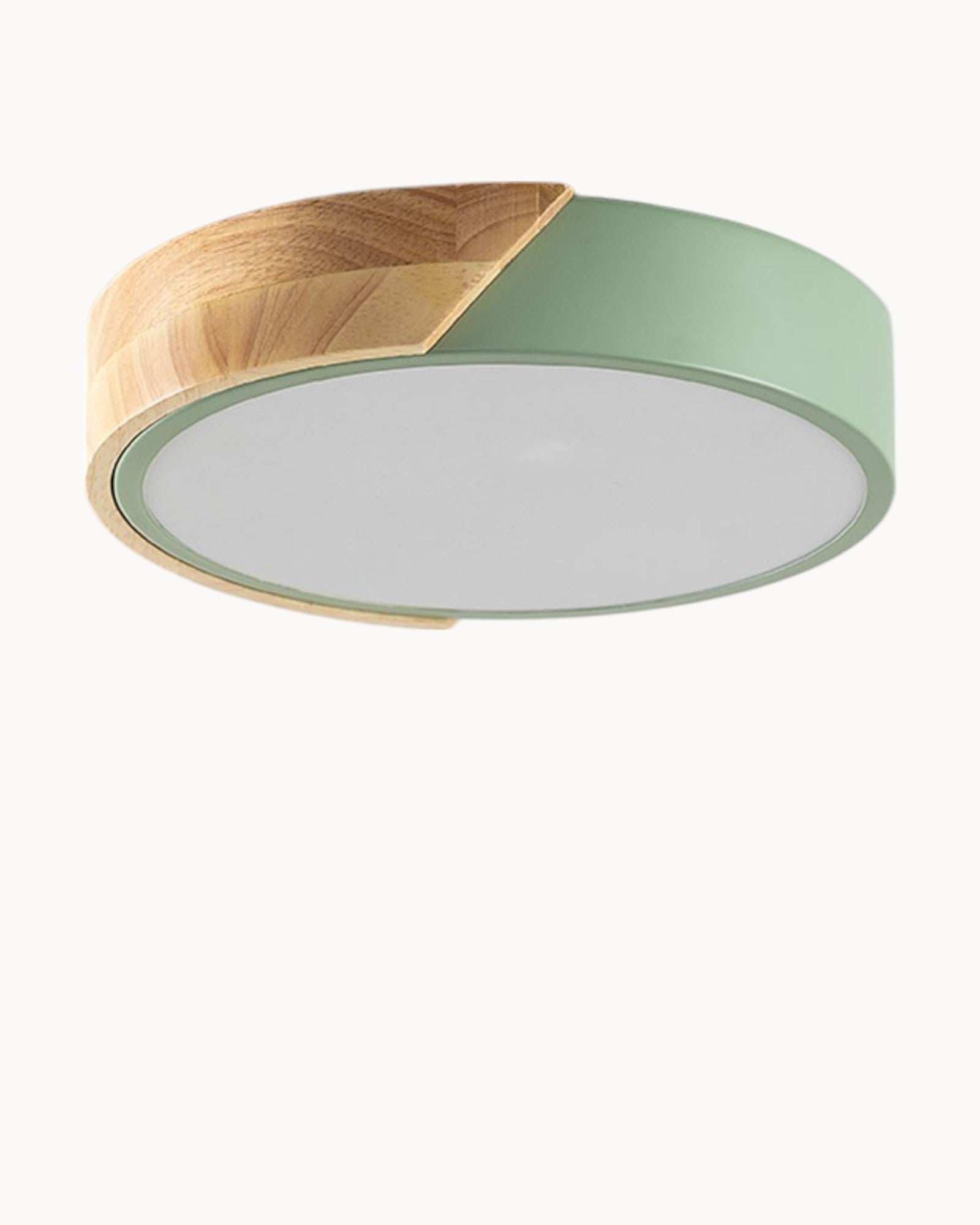 Neige Nord | Lampe de plafond LED – Bois et fer – CCT réglable