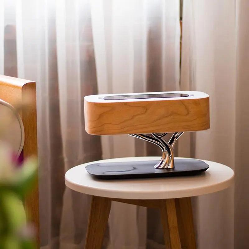 Brume Vinter | Lampe de table moderne – abat-jour en cerisier – luminosité réglable
