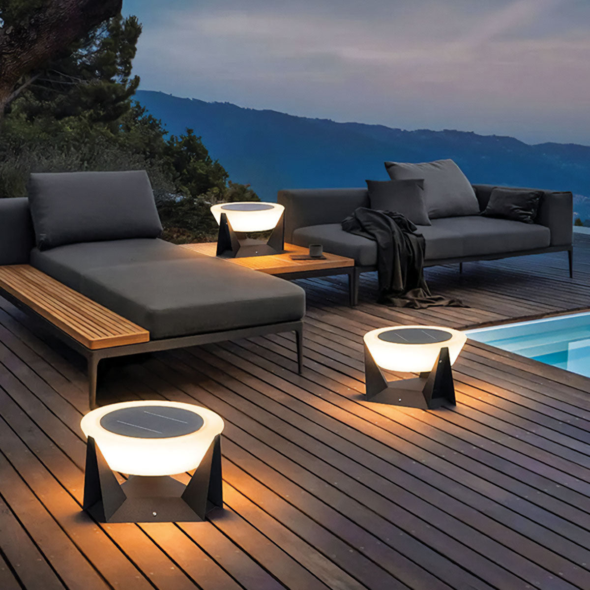 Fleord | Lampe sur pied solaire – LED incluse – acier inoxydable IP65 – réglable