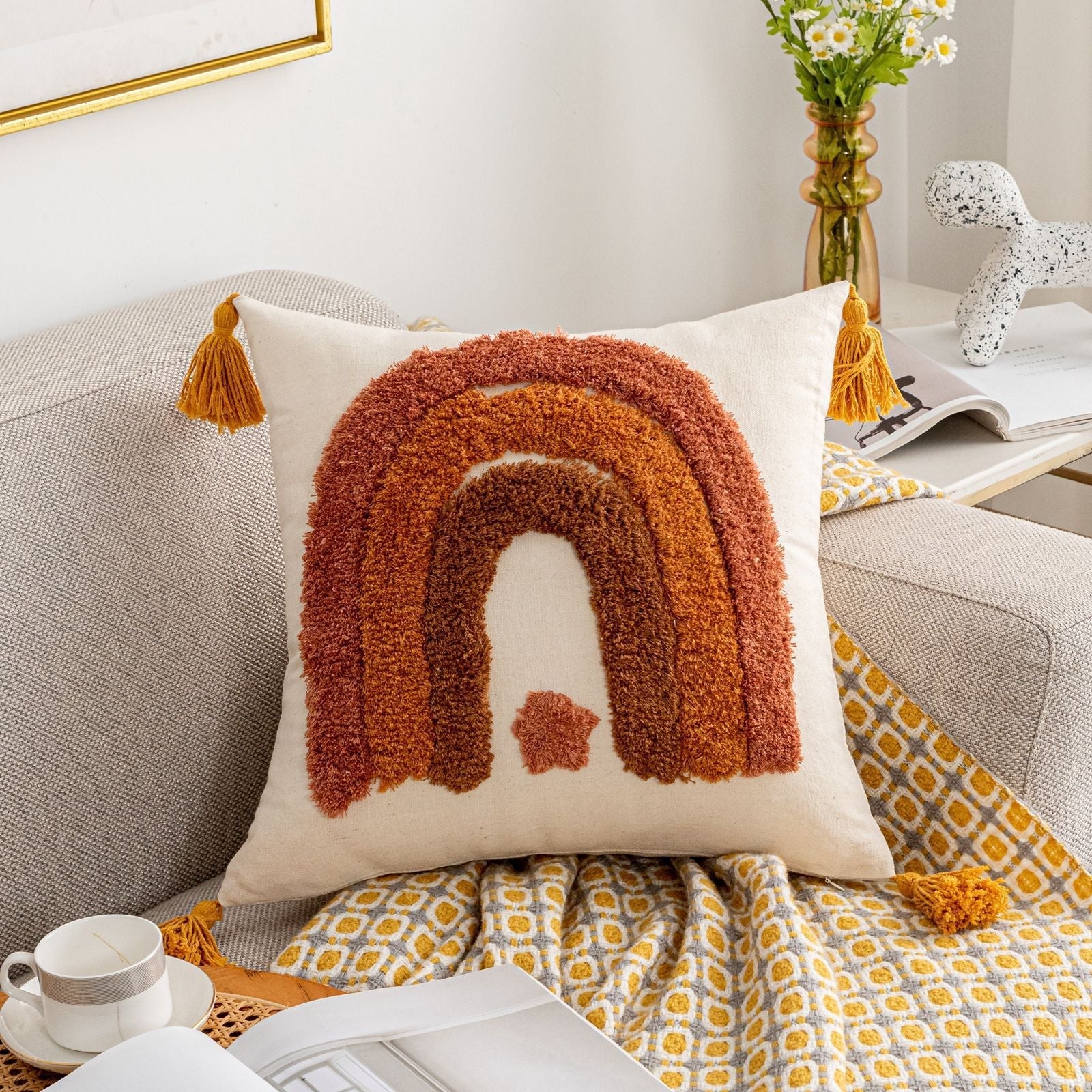 Housse de coussin tuftée Liora Joy