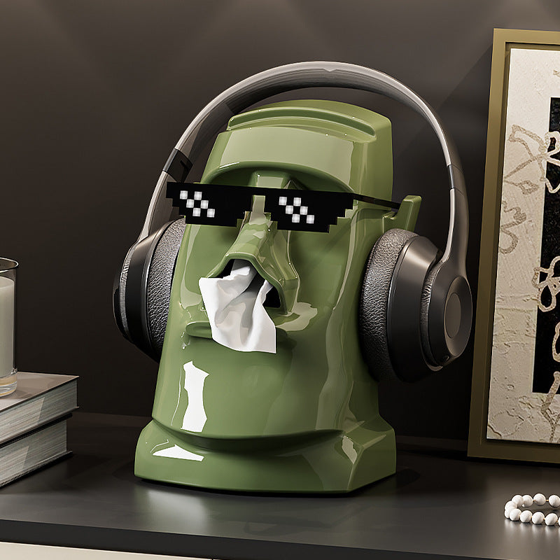 Boîte à mouchoirs Moai Tiki