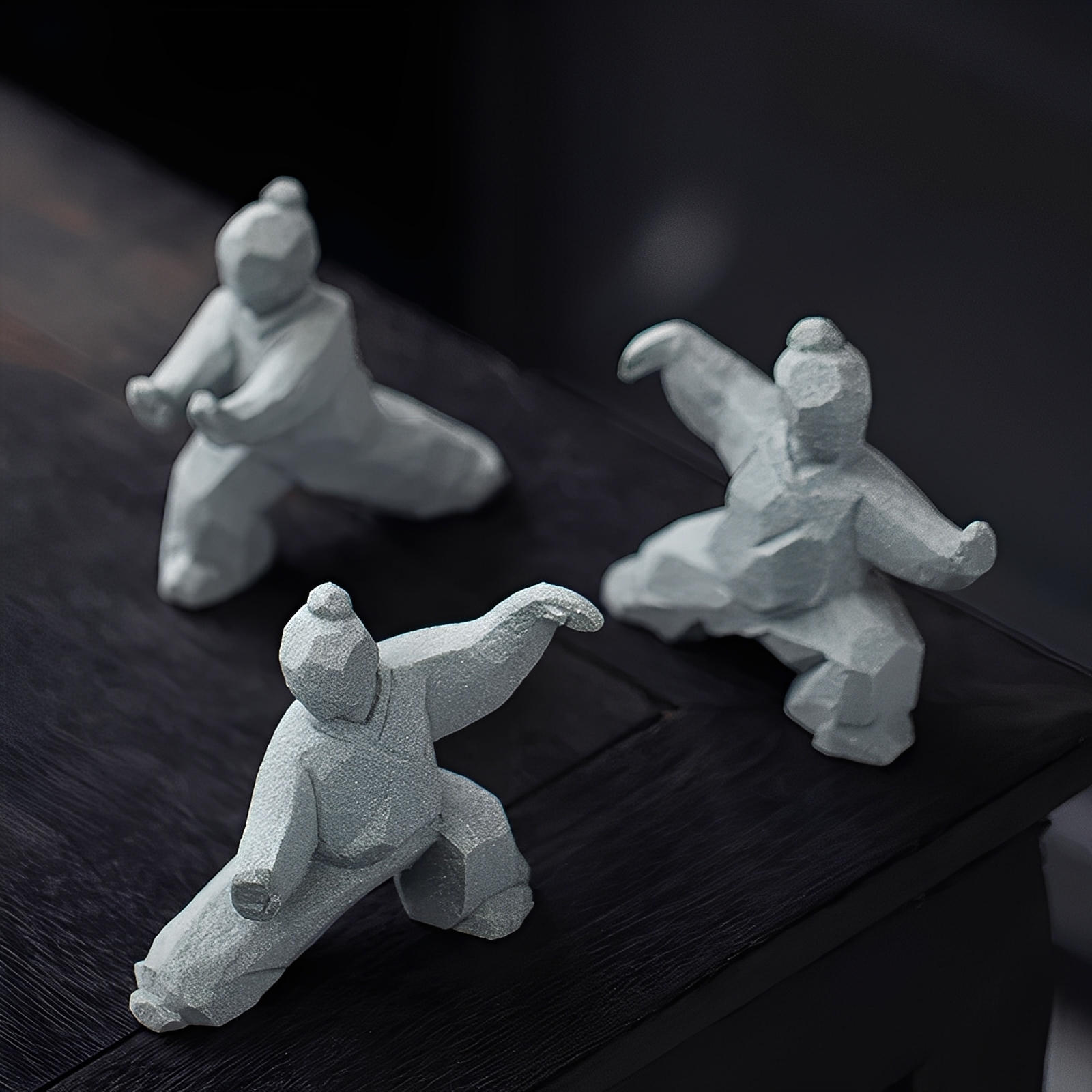 Figurines en Pierre de Flux Wushu