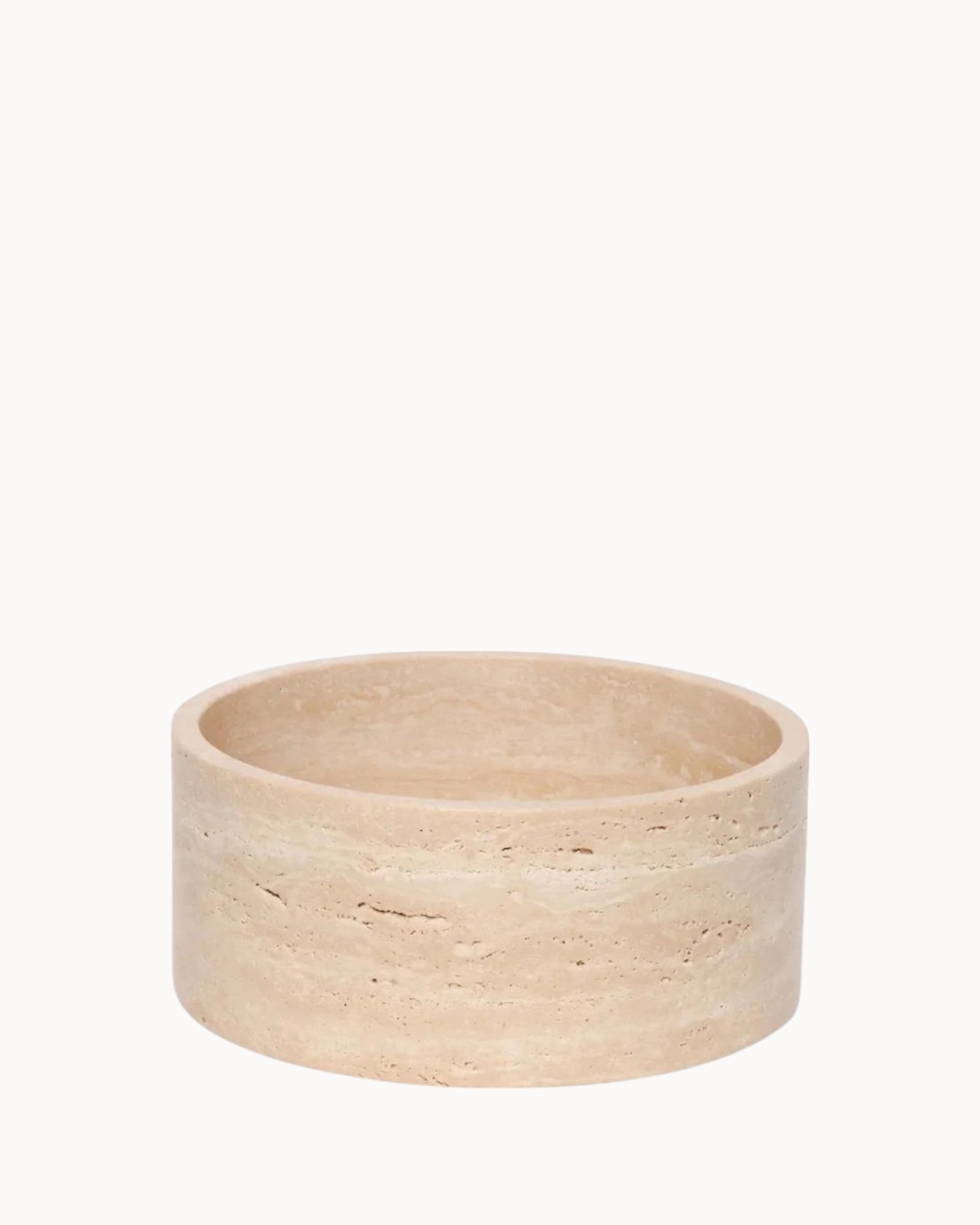 Venhem | Bol en pierre naturelle – beige élégant – 24 cm de diamètre