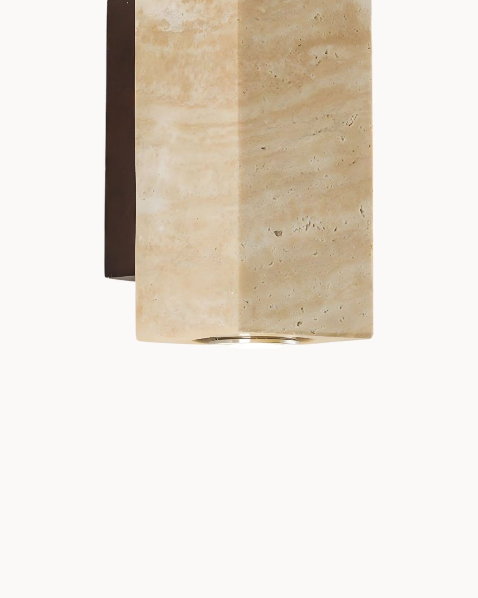 Douce Lind | Applique en Pierre Naturelle – Socle en Bois – Design Élégant