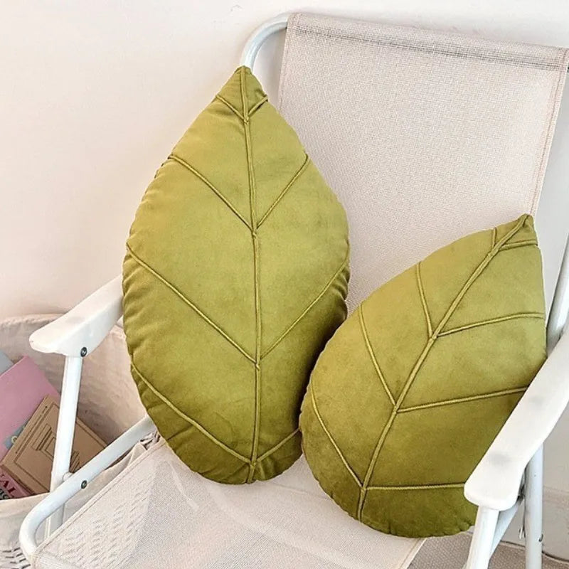 Coussin décoratif en forme de feuille de Verdaine