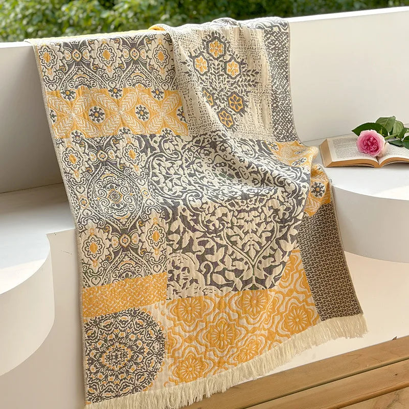 Couverture Patchwork Lune