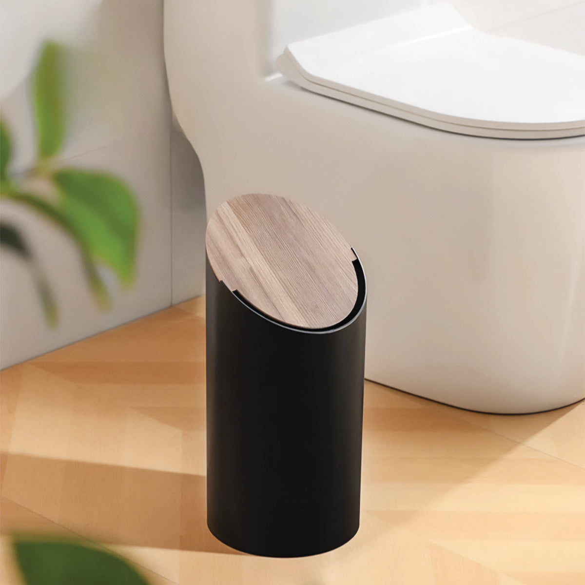 Hemhav | Poubelle en érable – design incliné – chic et pratique