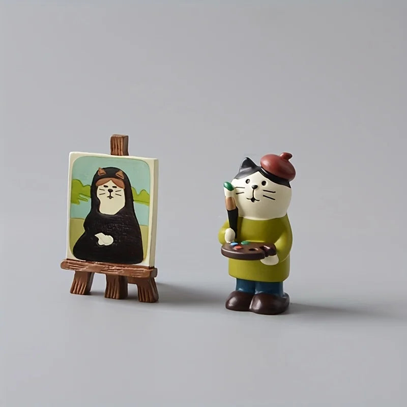 Ensemble de Figurines Meowna Lisa