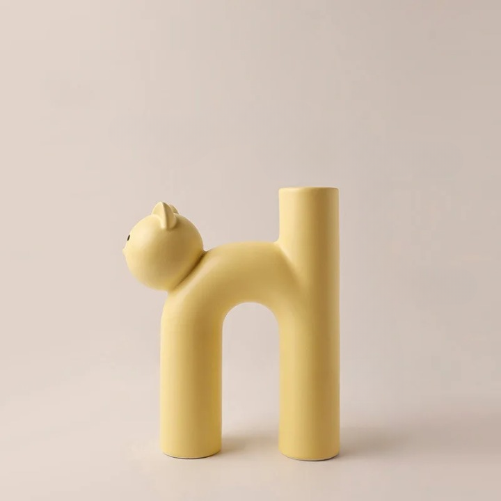 Vase en Porcelaine Marbly Cat