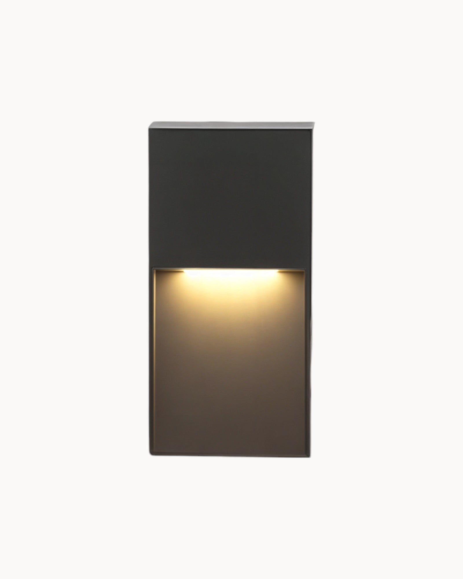 Calro | Applique LED extérieure – métal noir & acrylique – solaire, IP65, lumière blanc chaud