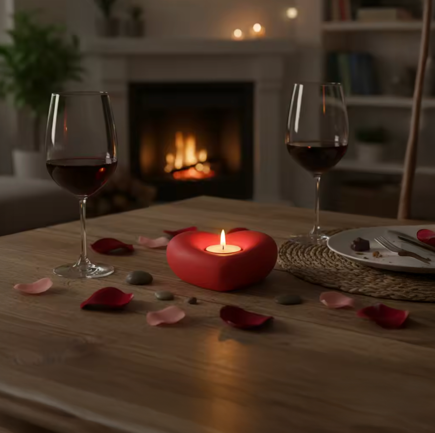 Porte-Tealight en Cœur Amour
