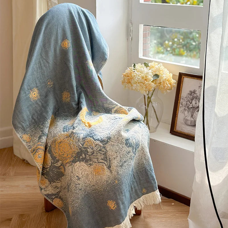 Couverture Patchwork Lune