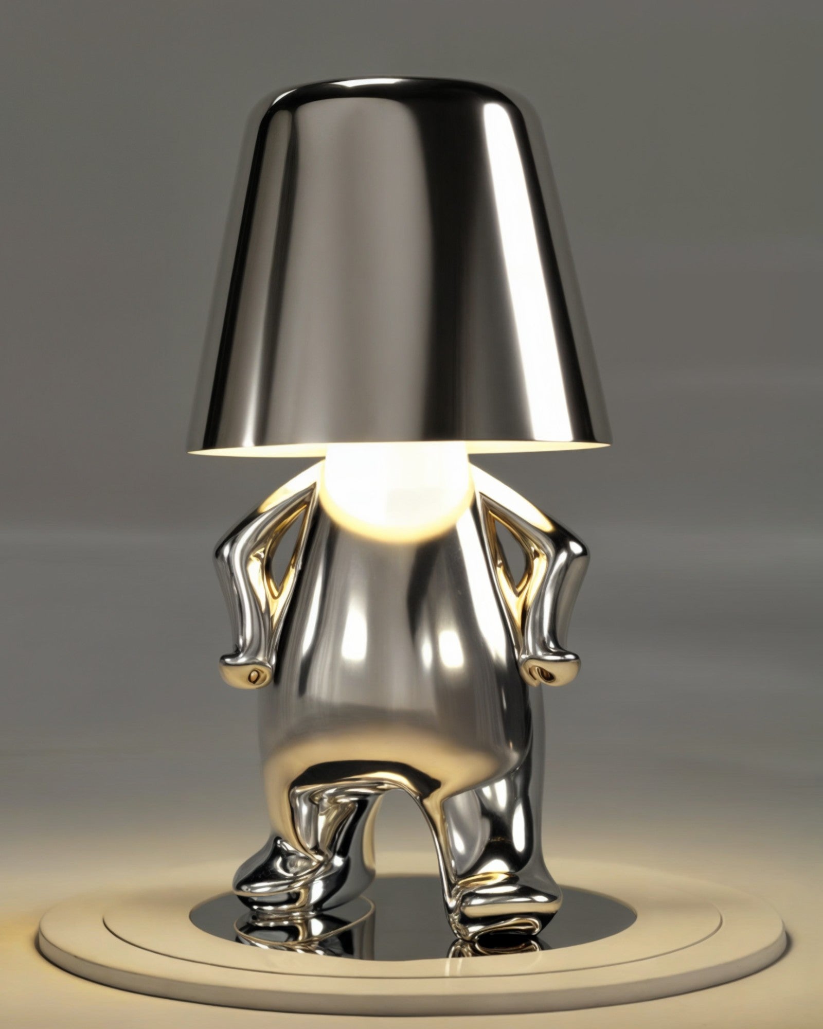 Tidpur | Lampe de table USB rechargeable – dorée – dimmable