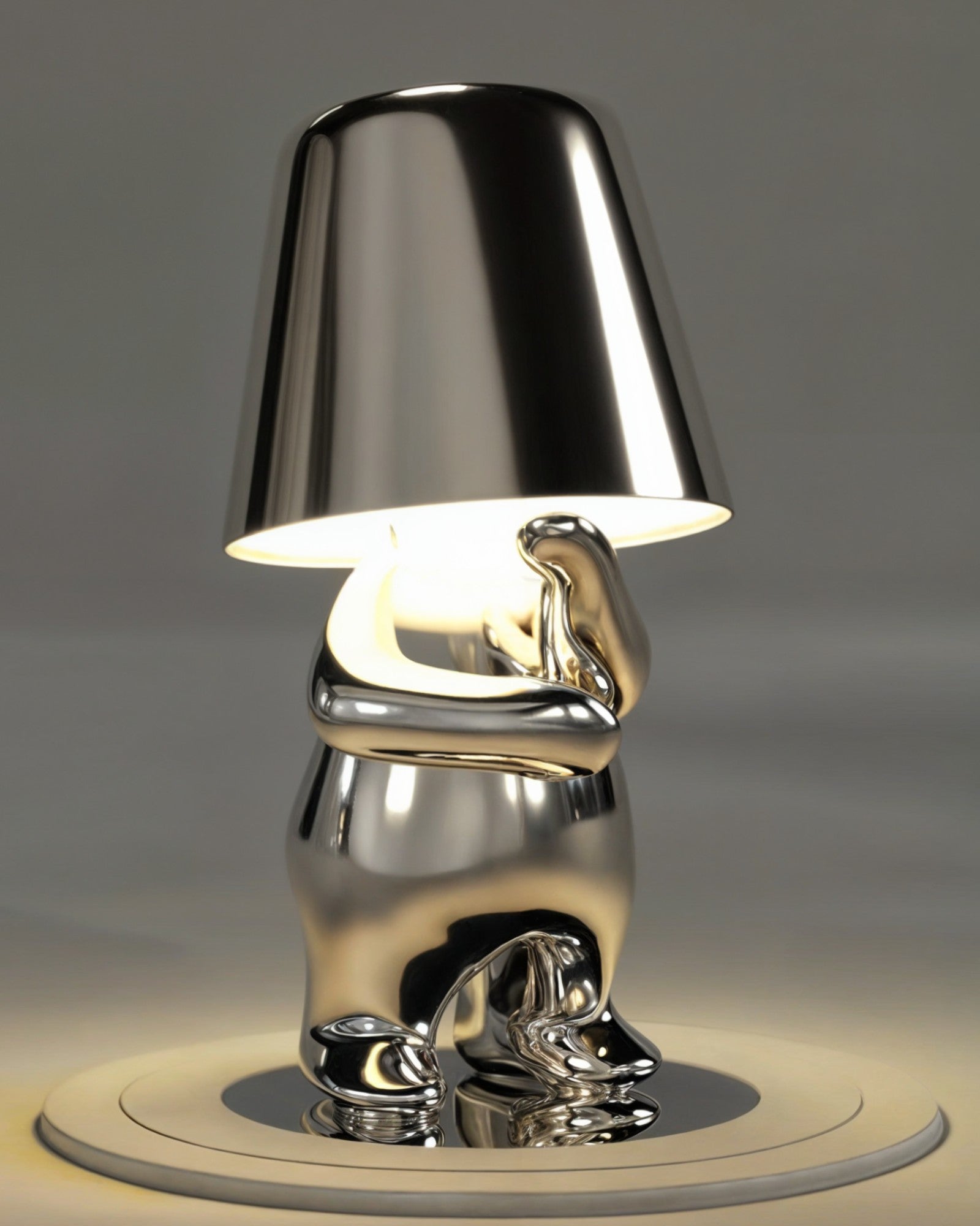 Tidpur | Lampe de table USB rechargeable – dorée – dimmable