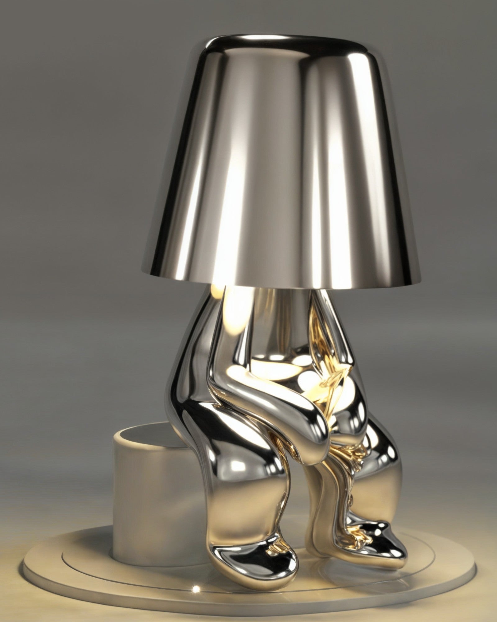 Tidpur | Lampe de table USB rechargeable – dorée – dimmable