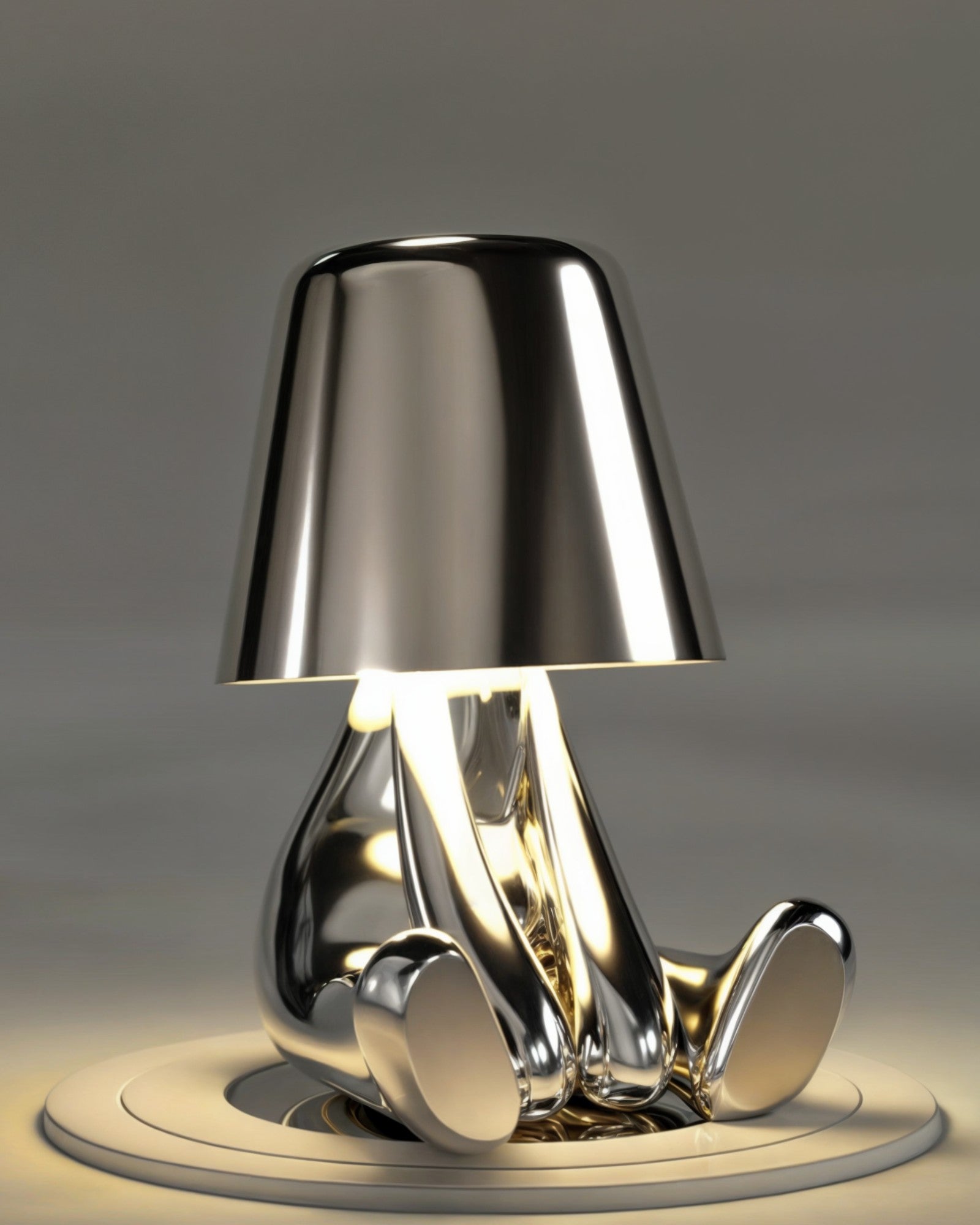 Tidpur | Lampe de table USB rechargeable – dorée – dimmable