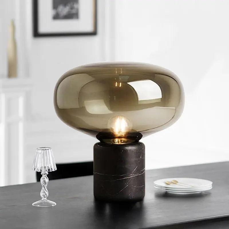 Varind | Lampe en verre ambre – design élégant – ambiance chaleureuse