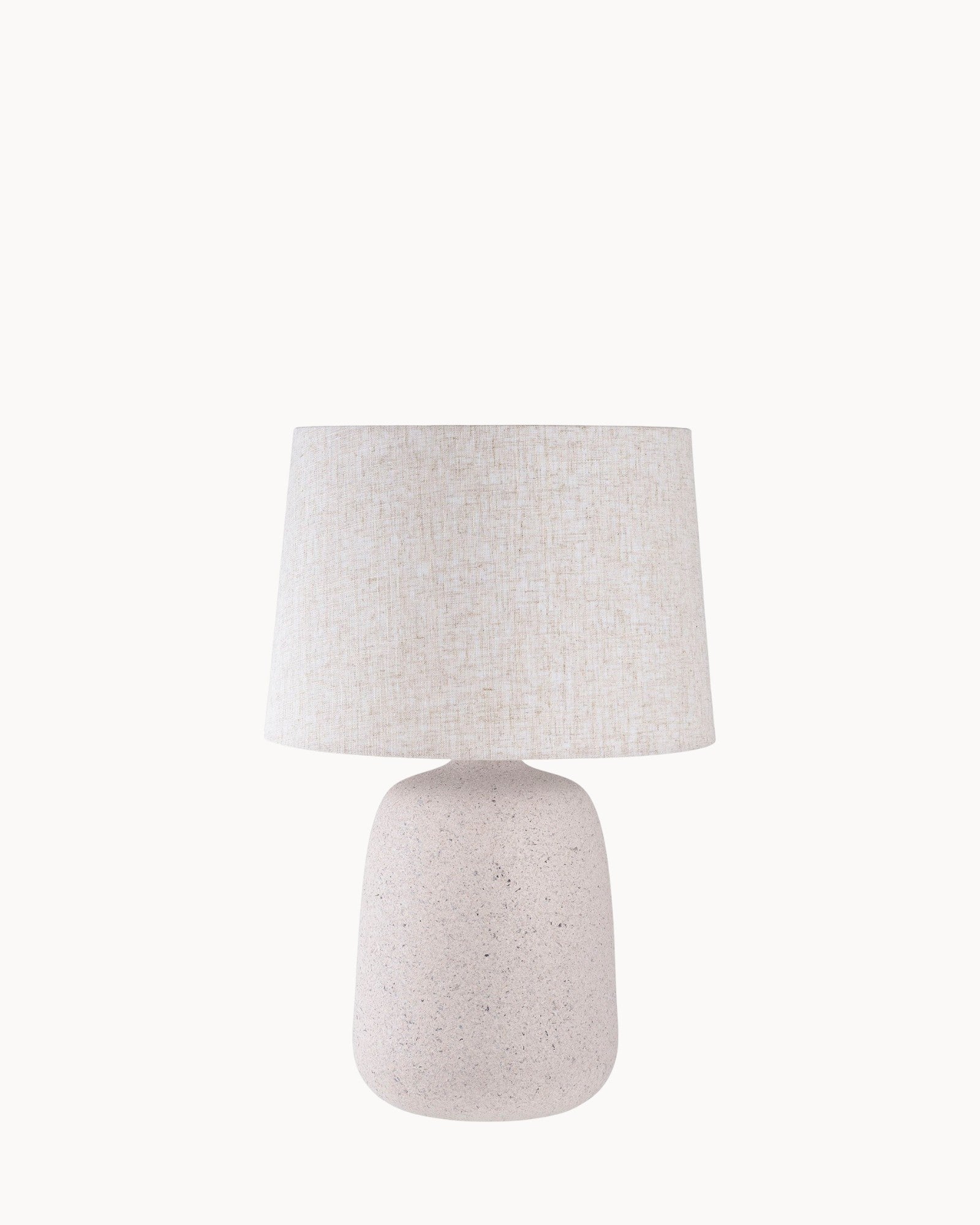 Écleau | Lampe de table en céramique – beige pierre – 46 cm – Éclairage décoratif élégant