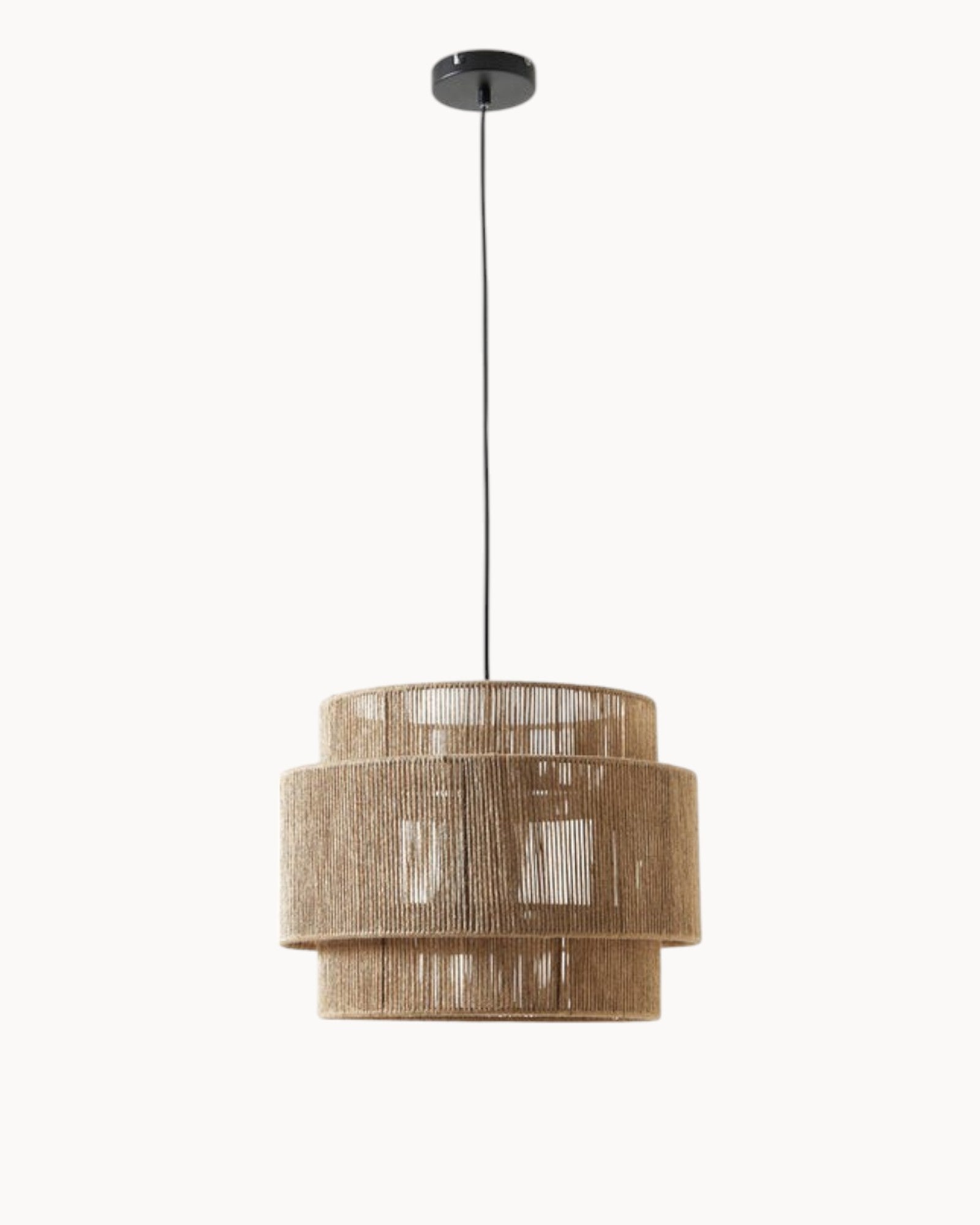 Éclhem | Suspension en jute – design naturel – Ø30 cm, H45 cm