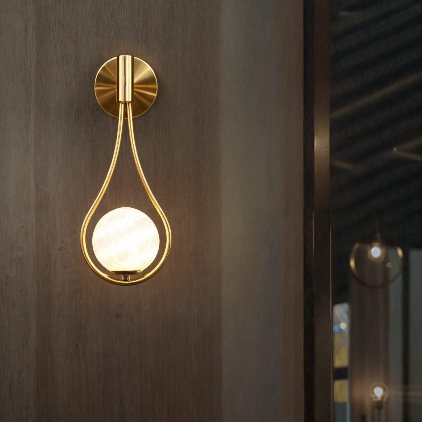 Maison Vinter | Applique murale LED – Design moderne – Noir/Or