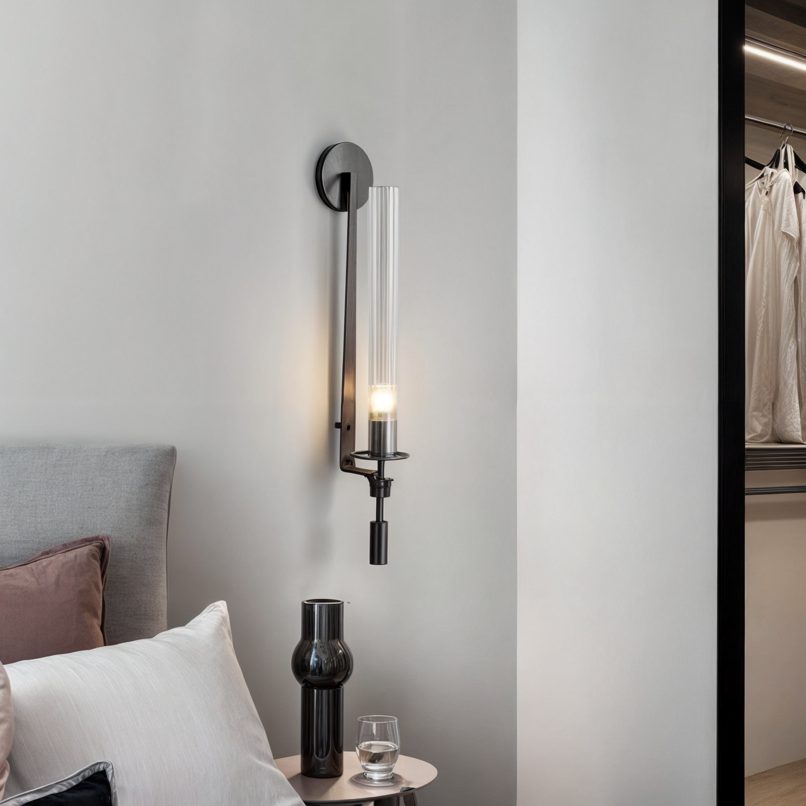Vinhav | Applique murale moderne – Fer et verre – Éclairage LED