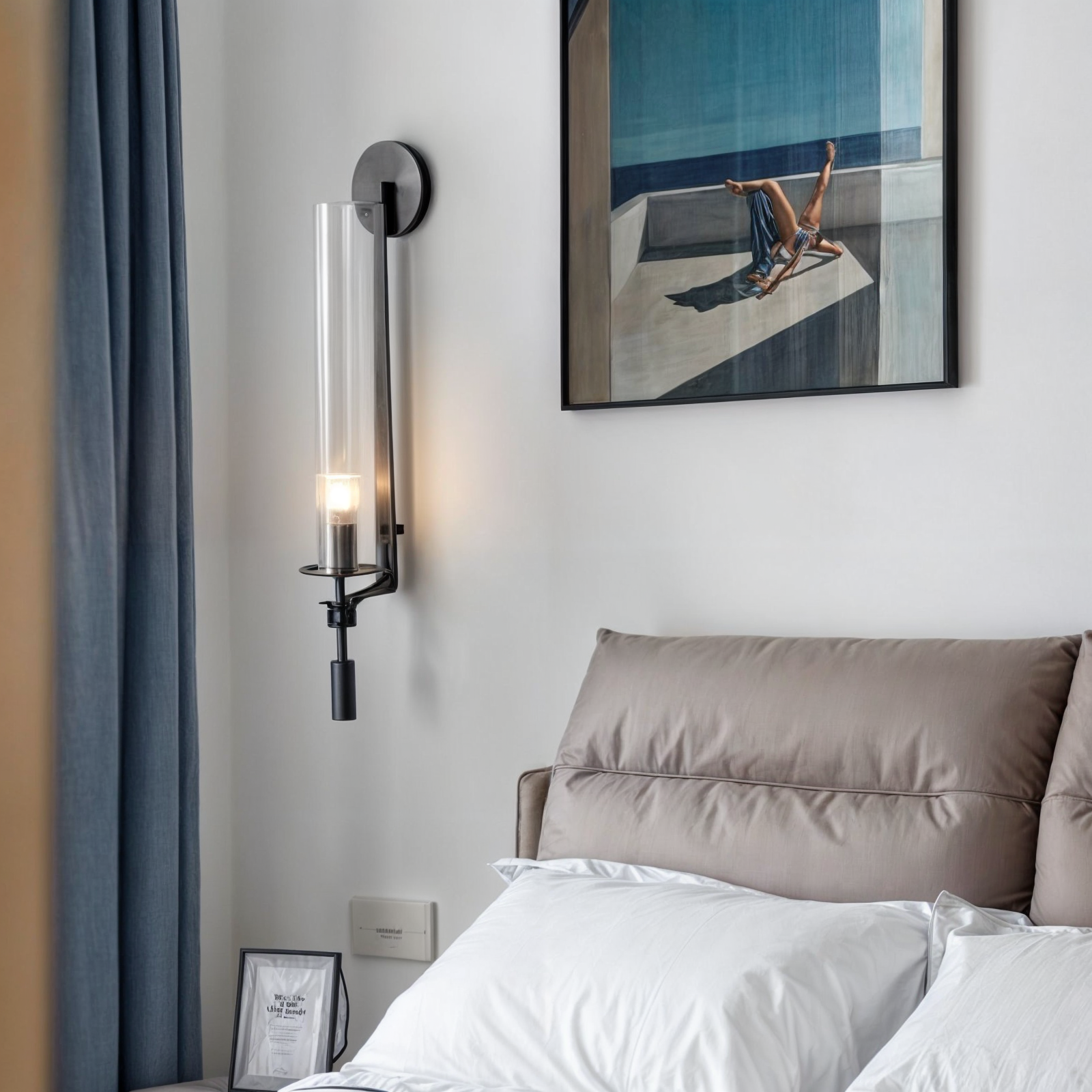 Vinhav | Applique murale moderne – Fer et verre – Éclairage LED