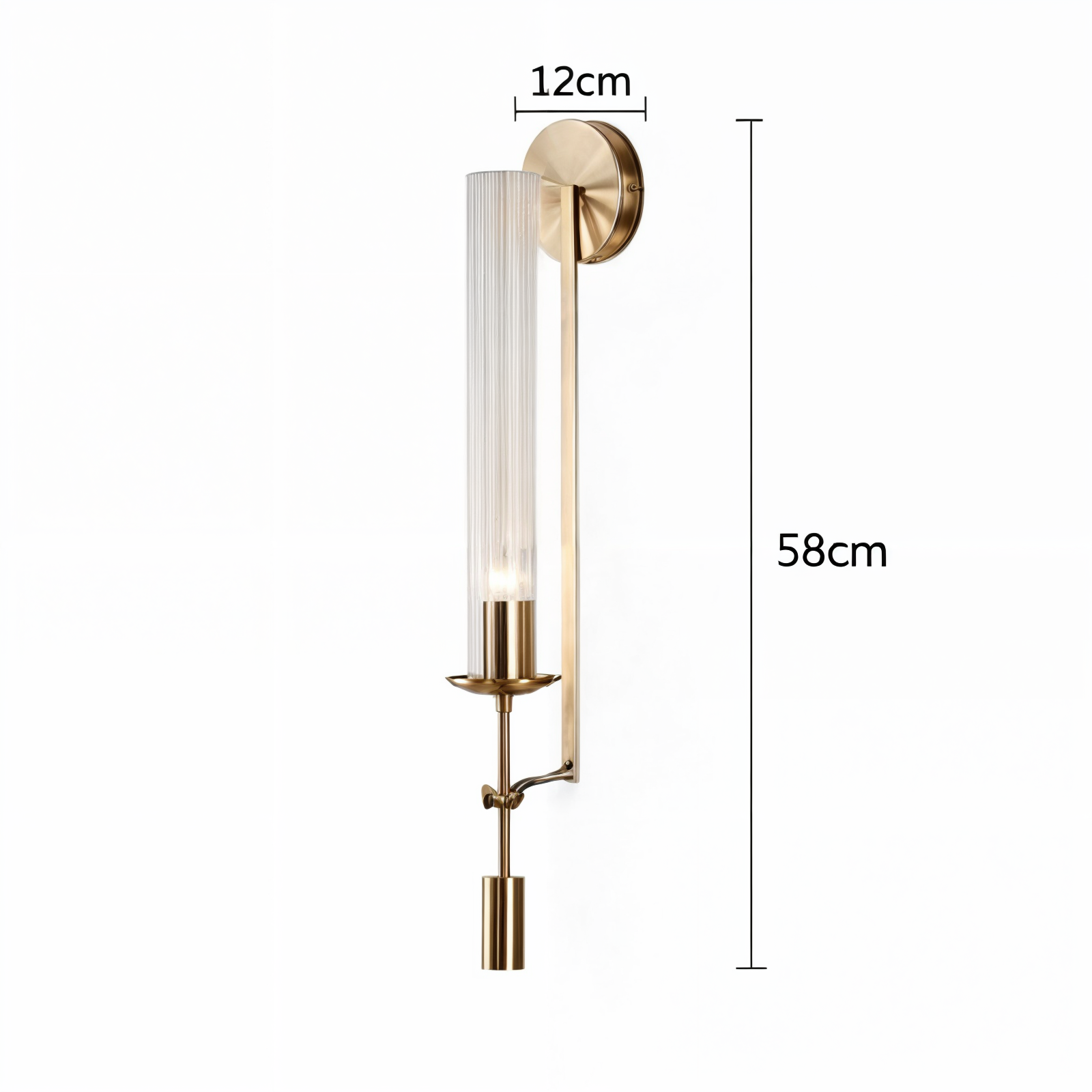 Vinhav | Applique murale moderne – Fer et verre – Éclairage LED