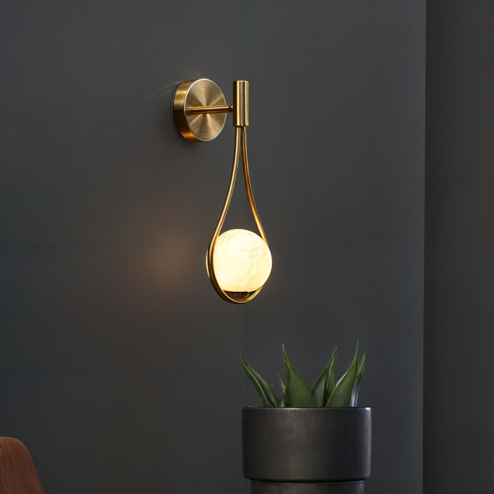 Maison Vinter | Applique murale LED – Design moderne – Noir/Or